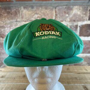 Vintage Kodiak Racing Newsboy Snapback Hat Cap Made in USA In Green